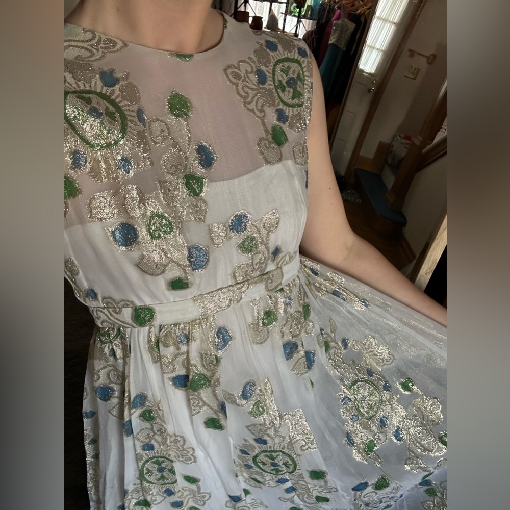 *Rare* Malcolm Starr formal empire waist 70s gown